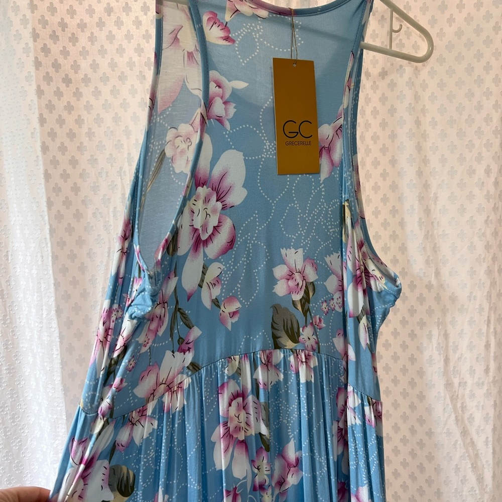 Floral maxi dress with pockets size XL